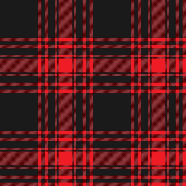 Menzies tartán negro falda escocesa roja textura de la tela sin costura patt — Archivo Imágenes Vectoriales
