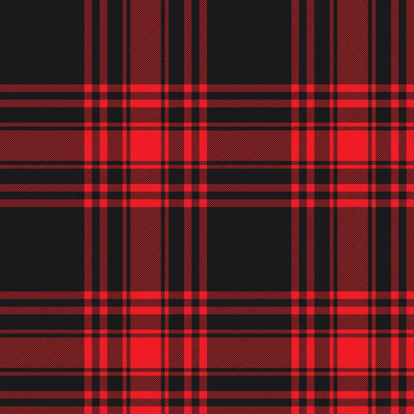 Menzies tartan nero rosso kilt gonna tessuto texture patt senza cuciture — Vettoriale Stock