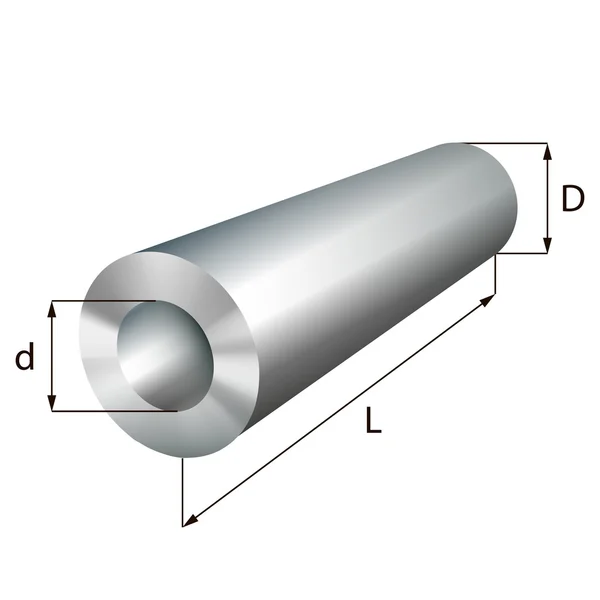 Сталевий циліндр трубки промисловий металевий об'єкт — стоковий вектор