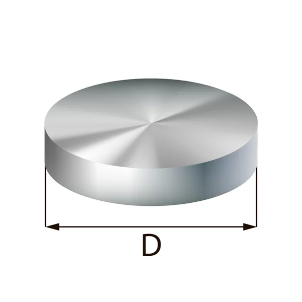 Steel disc industrial metal object — Stock Vector