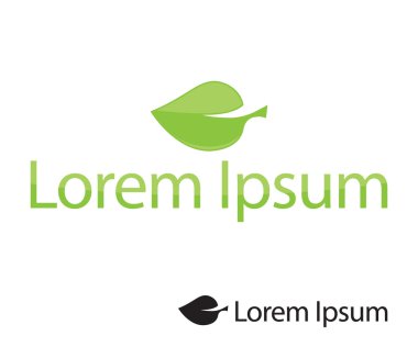 Yaprak yeşil çevre logo siluet