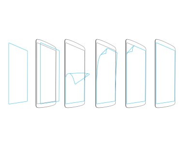 ekran koruyucu smartphones yapıştırma adımları