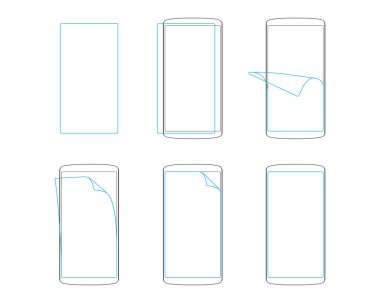 ekran koruyucu akıllı telefonlar ve tabloları uygulamak