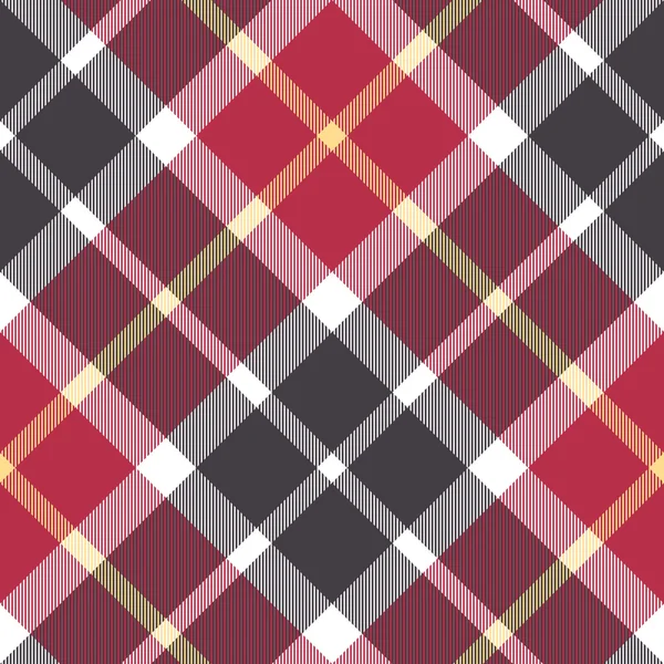 빨간색과 회색 타탄 대각선 격자 무늬 원활한 패턴 — 스톡 벡터