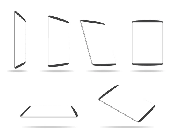 Tablet ordenador con pantalla blanca en blanco — Vector de stock