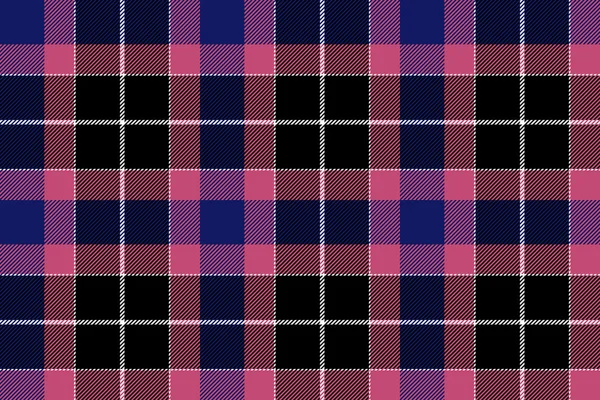 Pink blue check seamless plaid — Stock Vector