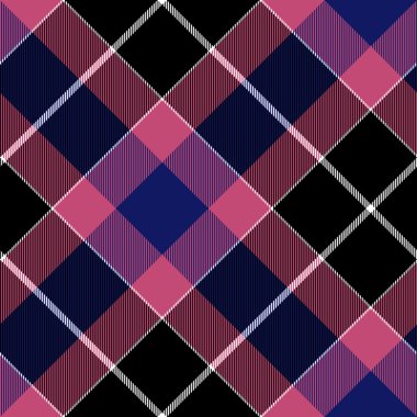 Pembe mavi çapraz onay ekose seamless modeli