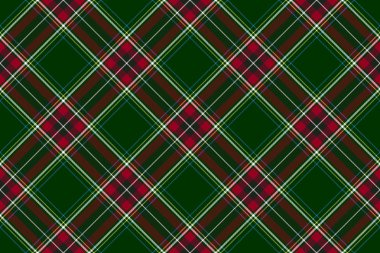 Yeşil kırmızı çapraz kontrol kumaş doku seamless modeli