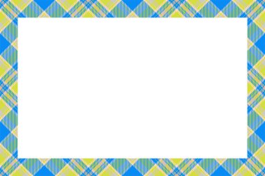 Vintage çerçeve vektörü. İskoç sınır modeli retro tarzı. Güzel, boş bir arkaplan, fotoğraf, portre, albüm için şablon. Tartan ekose süsü.