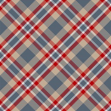 İskoç ekosesinin kusursuz deseni. Kumaş dokusunu kontrol ederek tekrarlanabilir arkaplan. Çizgili tekstil izinin düz vektör arkaplanı.