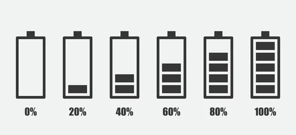 Der Grad Der Batterieladung Einfaches Symbol Vektorillustration — Stockvektor