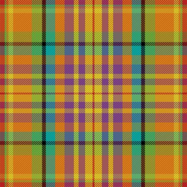 Ekose desenli. Kumaş dokusunu kontrol et. Çizgili kare arka plan. Vektör tekstil tasarımı tartan.