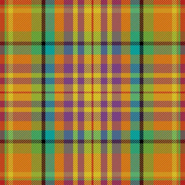 再生パターンをシームレスに 生地の質感をチェック ストライプの正方形の背景 ベクターテキスタイルデザイン Tartan — ストックベクタ