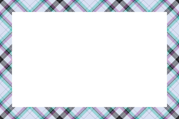 Vintage Frame Vector Scottish Border Pattern Retro Style Krása Prázdné — Stockový vektor