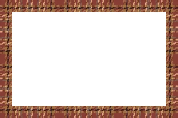 Vintage Frame Vector Scottish Border Pattern Retro Style Krása Prázdné — Stockový vektor