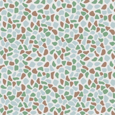 Terrazzo deseni, taş mermer parçaları, pürüzsüz desen. Kumaş veya ambalaj kağıdı üzerine yazdırmak için vektör arkaplanı.