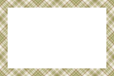 Vintage çerçeve vektörü. İskoç sınır modeli retro tarzı. Güzel, boş bir arkaplan, fotoğraf, portre, albüm için şablon. Tartan ekose süsü.