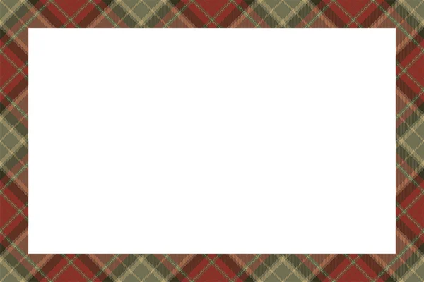 Vintage Frame Vector Scottish Border Pattern Retro Style Krása Prázdné — Stockový vektor