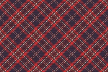 İskoç ekosesinin kusursuz deseni. Kumaş dokusunu kontrol ederek tekrarlanabilir arkaplan. Çizgili tekstil izinin düz vektör arkaplanı.