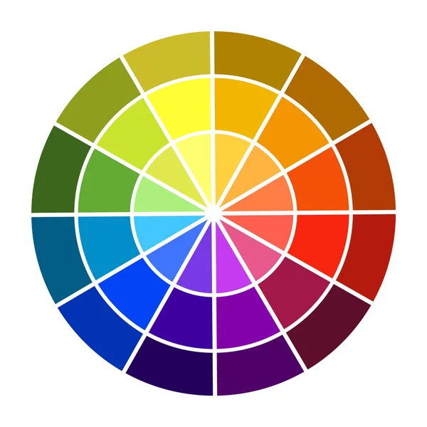 Ilustración Del Vector Rueda Color Sombra Color Claro Muestras Colores — Archivo Imágenes Vectoriales