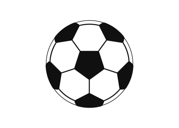 Soccer Ball Icon Flat Design Vector Illustration — Stock Vector