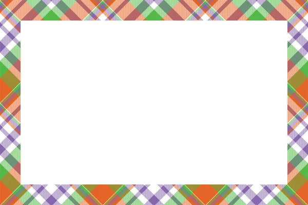 Vintage Frame Vector Scottish Border Pattern Retro Style Krása Prázdné — Stockový vektor