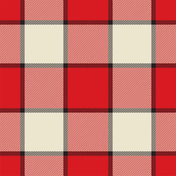 Plaid Pattern Seamless Check Fabric Texture Stripe Square Background Tartan — Stock Vector