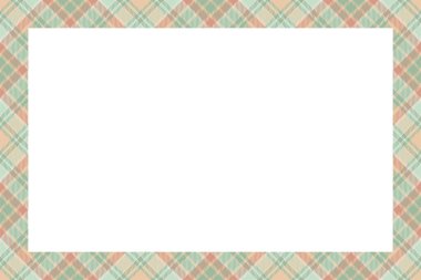 Vintage çerçeve vektörü. İskoç sınır modeli retro tarzı. Güzel, boş bir arkaplan, fotoğraf, portre, albüm için şablon. Tartan ekose süsü.