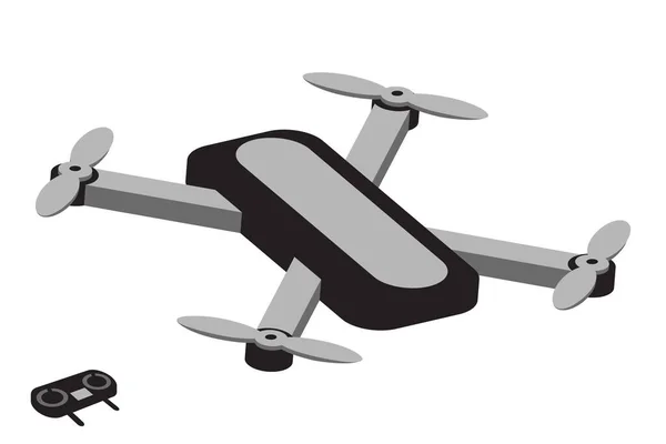 Drone Vector Illustration Quadrocopter Icon — Stock Vector