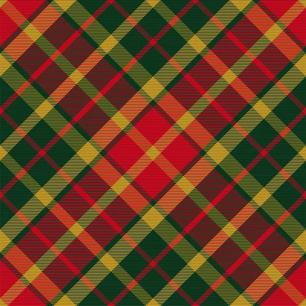 Plaid Patroon Naadloos Controleer Stof Textuur Streep Vierkante Achtergrond Vector — Stockvector