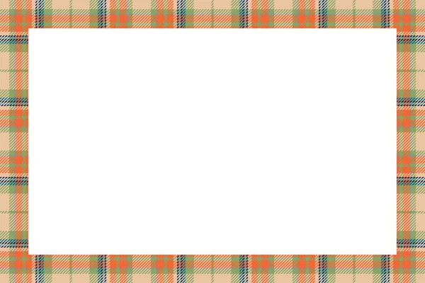 Vintage Frame Vector Scottish Border Pattern Retro Style Krása Prázdné — Stockový vektor