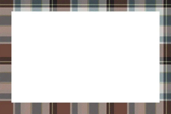 Vintage Frame Vector Scottish Border Pattern Retro Style Krása Prázdné — Stockový vektor