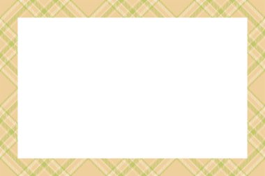 Vintage çerçeve vektörü. İskoç sınır modeli retro tarzı. Güzel, boş bir arkaplan, fotoğraf, portre, albüm için şablon. Tartan ekose süsü.