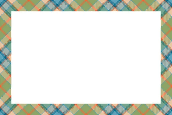 Vintage Frame Vector Scottish Border Pattern Retro Style Krása Prázdné — Stockový vektor