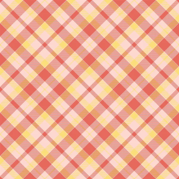 Plaid Seamless Pattern Stripe Fabric Texture Check Square Background Tartan — Stock Vector