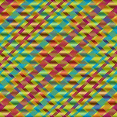 Ekose desenli. Kumaş dokusunu kontrol et. Çizgili kare arka plan. Vektör tekstil tasarımı tartan.