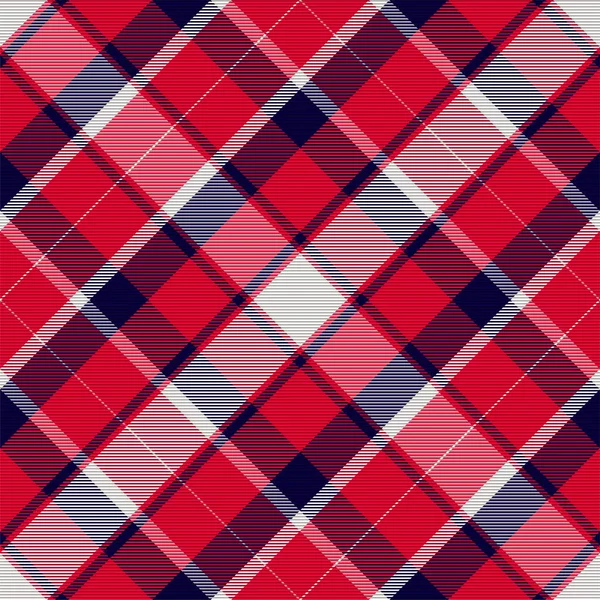 Plaid Patroon Naadloos Controleer Stof Textuur Streep Vierkante Achtergrond Vector — Stockvector