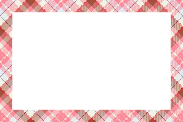 Vintage Frame Vector Scottish Border Pattern Retro Style Krása Prázdné — Stockový vektor