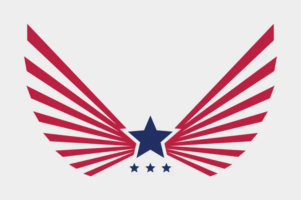 Ilustrasi Simbol Vektor Elang Amerika Logo Kreatif Kebebasan Usa - Stok Vektor