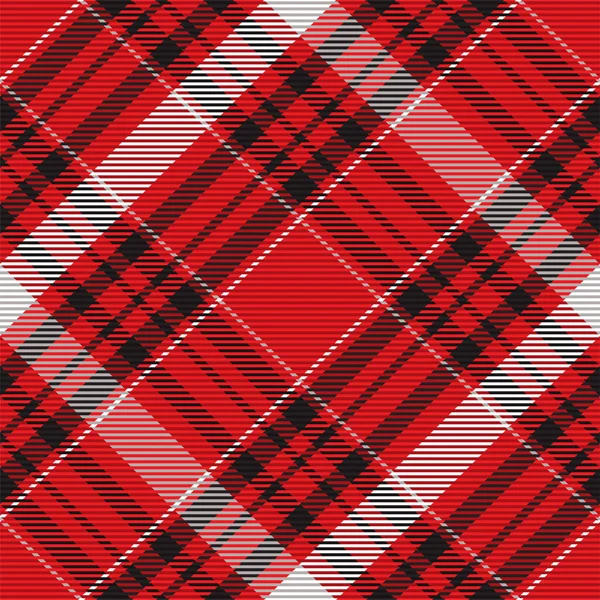 Plaid Pattern Seamless Check Fabric Texture Stripe Square Background Vector — Stock Vector