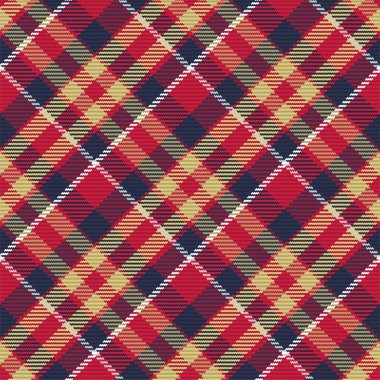 İskoç ekosesinin kusursuz deseni. Kumaş dokusunu kontrol ederek tekrarlanabilir arkaplan. Çizgili tekstil izinin düz vektör arkaplanı.