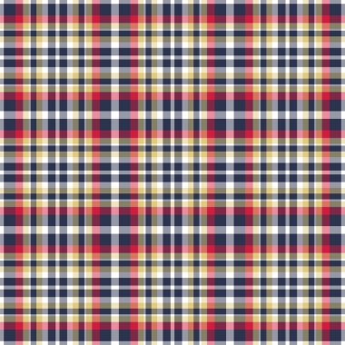 Ekose desenleri kontrol et. Tekstil süslemesinin vektör arkaplanı. Düz kumaş tasarımı. Tartan.