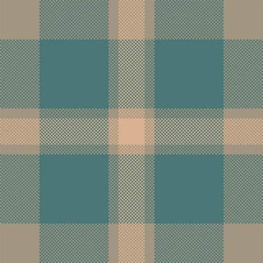 Piksel arkaplan vektör tasarımı. Modern, pürüzsüz desenli ekose. Kare kumaş. Tartan İskoç tekstili. Güzellik rengi süsleri..
