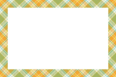 Vintage çerçeve vektörü. İskoç sınır modeli retro tarzı. Güzel, boş bir arkaplan, fotoğraf, portre, albüm için şablon. Tartan ekose süsü.