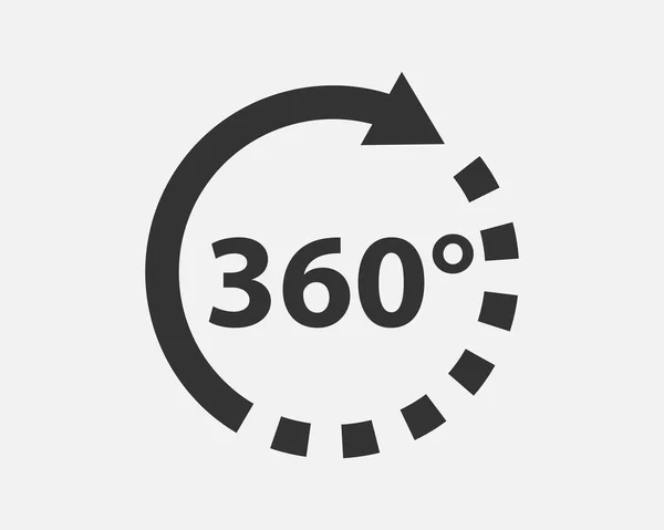 360 Derecelik Görüntü Vektör Simgesi Web Siteleri Web Tasarımı Mobil — Stok Vektör