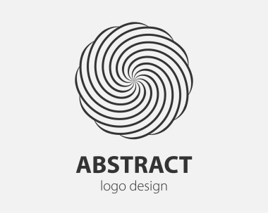Logo spirali ve girdap hareketi. Şirket için vektör bükme çemberleri tasarım ögesi.