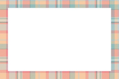 Vintage çerçeve vektörü. İskoç sınır modeli retro tarzı. Güzel, boş bir arkaplan, fotoğraf, portre, albüm için şablon. Tartan ekose süsü.