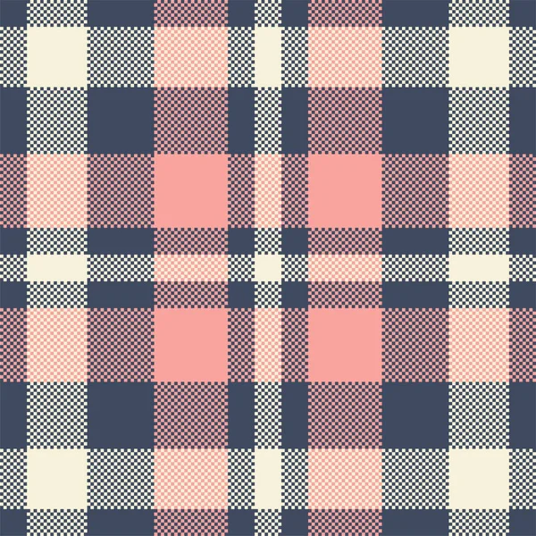 Pixel Achtergrond Vector Ontwerp Moderne Naadloze Patroon Plaid Vierkante Textuur — Stockvector