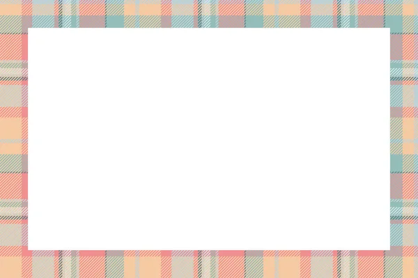 Vintage Frame Vector Scottish Border Pattern Retro Style Krása Prázdné — Stockový vektor