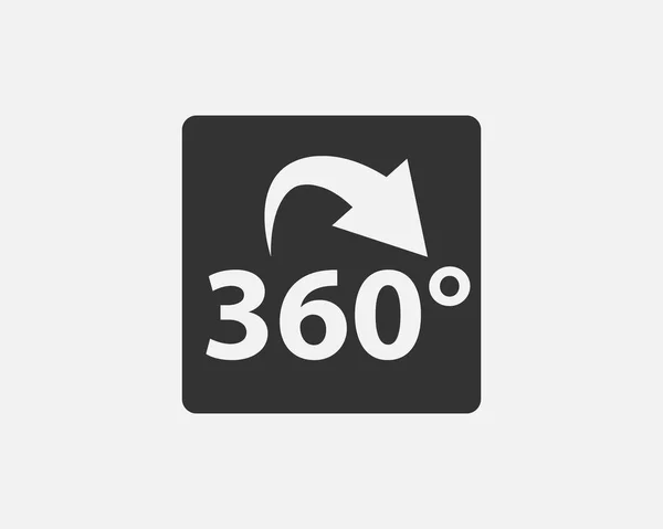 Icona Vettoriale 360 Gradi Segni Simboli Siti Web Web Design — Vettoriale Stock